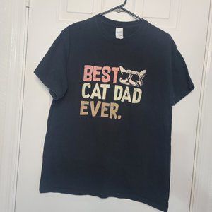 Best Cat Dad Ever - Tshirt Size Large